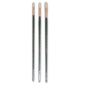 Silver Brush Grand Prix Small Long Filberts, 3 Brushes - 1 of 3