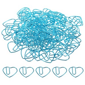 Unique Bargains Heart-Shaped Metal Prevent Tearing Pages Home Office Paper Clip 100 Pcs - 1 of 4