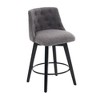 CAVINAS 360° Swivel Bar Stools Set of 2,Counter Stools with Button Tufted Back,Bar Stool with Solid Wood Frame,Barstools with Stain-Resistant Line - 4 of 4