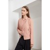 Coolmee Women's Casual Light Studded Shoulder Moto Biker Faux Leather Jacket - 4 of 4