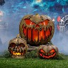 Tekky Toys 7 in Animated Flaming Burlap Pumpkin Decoration - Orange - 3 of 3