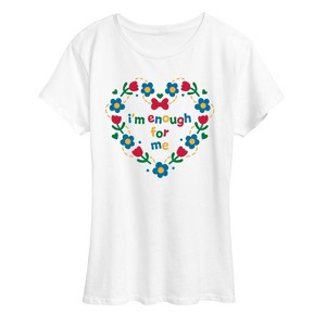Women's - Instant Message - Im Enough For Me Vibrant Short Sleeve Graphic T-Shirt - 1 of 4