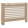 vidaXL Radiator Cover Heater Cover Cabinet Shelf Household Appliance Heating Accessories Home Improvement Funiture Heat Sink Wooden Cap MDF - 2 of 4
