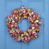 Northlight Butterflies and Daisies Floral Spring Wreath - 22" - 2 of 4