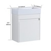 Bencmate Bathroom Storage Cabinets, 18 Inch Bathroom Vanity with White Resin Sink, Wall-Mounted Bathroom Sink Cabinet with Soft-Close Cabinet Doors - 4 of 4