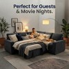 Dyonery 5-Seat Modular Sectional Sofa Bed, L-Shaped Sleeper Couch with Recliner, Storage, USB Ports & Chenille Fabric, for Small Spaces - 4 of 4