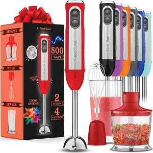 Peach Street Electric Immersion Blender Handheld, 500W Turbo Mode, Hand Kitchen Blender Stick for Soup, Smoothie, Puree, Baby Food, Stainless Steel - 1 of 4