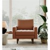Tree City - 32'' Faux Leather Tufted Square Accent Armchair - Modern Chair for Living Room, Bedroom, Office & Small Spaces - 4 of 4