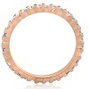 Pompeii3 G/SI .90ct Diamond Eternity Ring 14k Rose Gold Womens Stackable Wedding Band - 2 of 4
