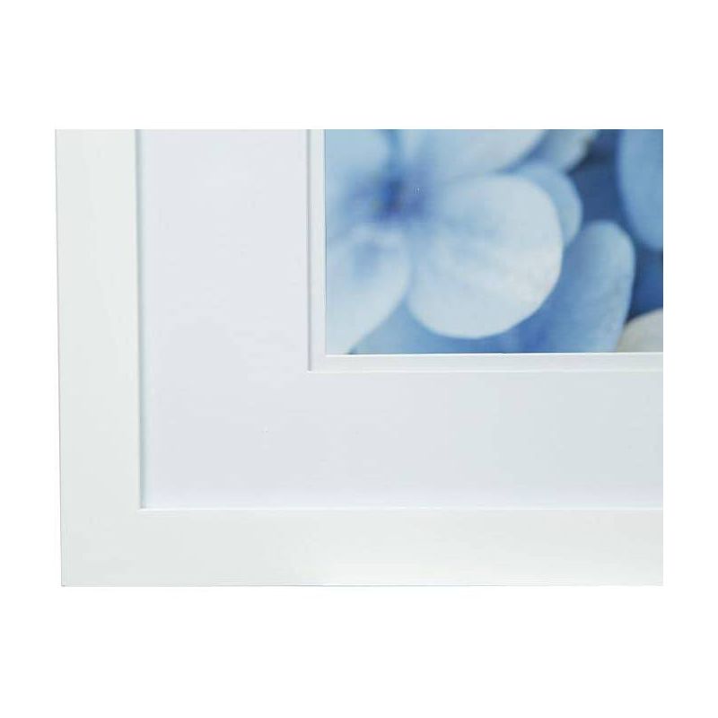 Gallery Solutions 16&#34;x20&#34; Flat White Wall Frame with Double White Mat 11&#34;x14&#34; Image, 4 of 6