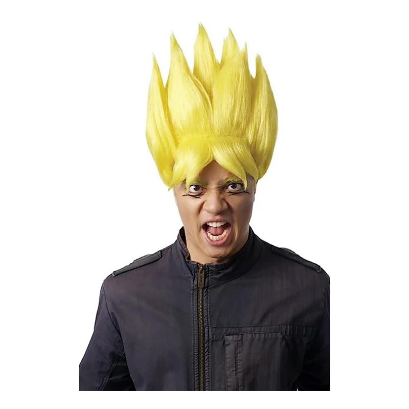 Costume Culture by Franco LLC Anime Warrior Adult Yellow Costume Wig, 1 of 2
