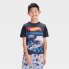 Boys' Hot Wheels 2pc Short Sleeve Pajama Set - Gray - 3 of 4