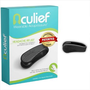 Aculief Award Winning Natural Headache, Migraine, Tension Relief Wearable - 1 Pack (X-Small/Kids, Black) - 1 of 4