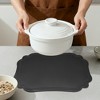REGALWOVEN Solid Placemats Set of 6 Leather Placemats for Kitchen Dining Table Decor Heat Resistant Table Placemats Sturdy Table Mat - 4 of 4