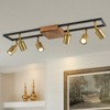 LLHZSY 6-Head Ceiling Track Light Fixture Kit 30" Wide Modern Spot Light for Kitchen Bathroom Living Room-GU10 - 2 of 4