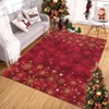 Acekool Christmas Area Rugs, Washable Non-Slip Snowflakes Carpet, Soft Low Pile Foldable Stain Resistant for Bedroom, Home - 2 of 4