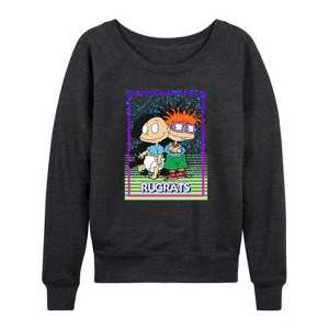 Women's - Rugrats - Bff's Since 1991 Lightweight French Terry Wide Neck Long Sleeve Shirt - 1 of 4