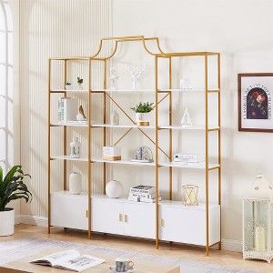 78'' 4 Tiers Modern Bookcase Bookshelf With Storage Cabinet Extra Large Easy Assembly Book Toy Organizer - 1 of 4