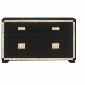 HomeStock Usa Blake Black/Gold Dresser - 1 of 4