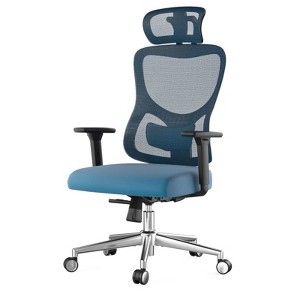 RISOKEYS Ergonomic Office Chair with Adjustable Lumbar Support, Headrest & 3D Armrests - Mesh Desk Chair for Home, Office & Study Room - 1 of 4