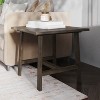 Emma and Oliver Solid Wood Farmhouse Trestle End Table - image 3 of 4