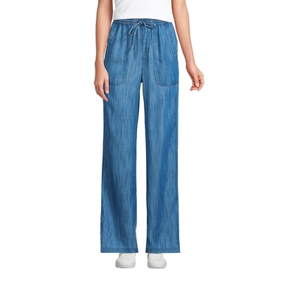 Lands' End Women's TENCEL™ Fiber High Rise Wide Leg Pants