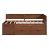 T YOOCOZZ Twin Size Wood Daybed with 4 Pull-Out Drawers and Shelves - 2 of 4