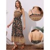 INSPIRE CHIC Women's Summer Spaghetti Strap A-Line Flowy Smocked Midi Boho Floral Sundresses - 2 of 4