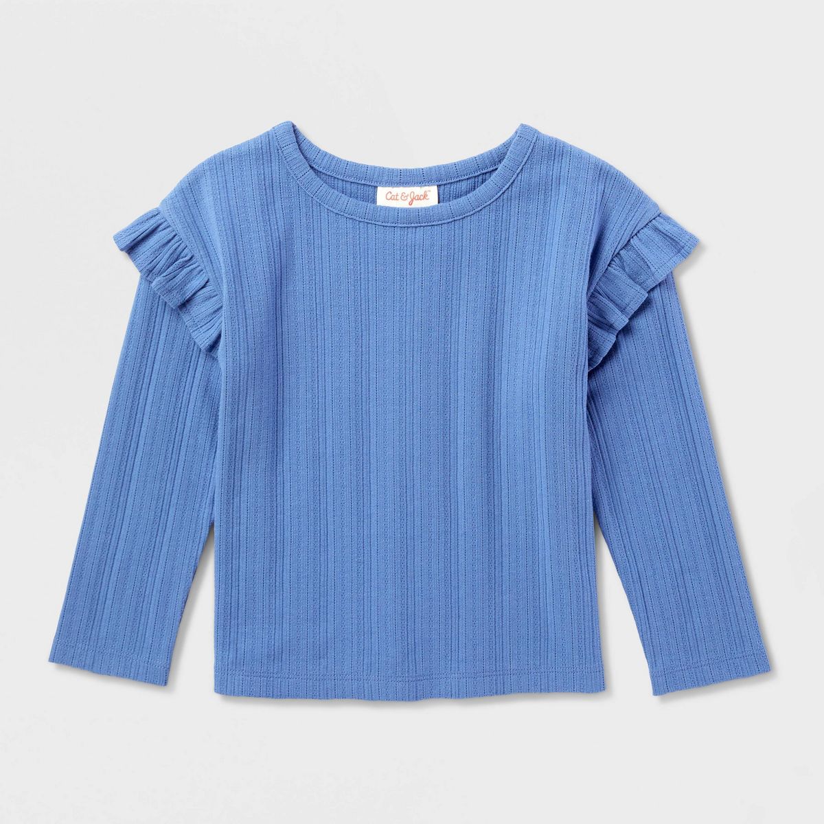 Toddler Girls' Long Sleeve Ruffle T-Shirt - Cat & Jack™ - thumbnail 2