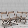 Flash Furniture Slatted Wood Folding Special Event Chair - Antique Black, Set of 4 - 2 of 4
