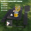 SKONYON 6ft Picnic Table with 2 Benches Heavy-Duty Table for 6-8 Person - 2 of 4