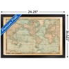 Trends International Map - Rustic Framed Wall Poster Prints - 3 of 4