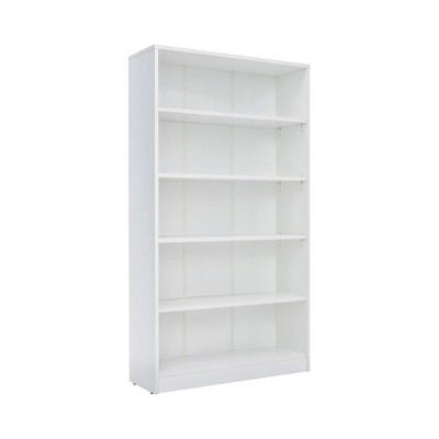 Infurnic Decorative Bookshelf, Tall Modern Wood Bookshelf with Five Shelves, for Living Room or Library Bookcase, White, 11.6"*33"*60"