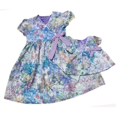 Doll Clothes Superstore Size 5 Matching Girl And Doll Soft Pastel Flower Dresses