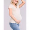Women's V-Neck Side-Ruched Maternity Short Sleeve Tee | Motherhood Maternity - 3 of 4