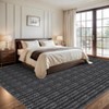 Washable Modern Braided Printed Rug Non Slip Low Pile Rug Soft Contemporary Throw Floor Cover Foldable Indoor Carpet for Living Room Bedroom - 4 of 4