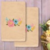 Linum Home Textiles Primavera - Embroidered Luxury 100% Turkish Cotton Hand Towels (Set of 2) - 2 of 3