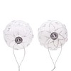 Kurt Adler 80MM Jeweled Clear Feather White Ball Ornaments, 6 Piece Set - 3 of 4