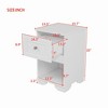 Bella Depot 15.7‘’ Nightstand with Drawer and Open Shelf for Bedroom, Retro Style Bedside Table - 4 of 4