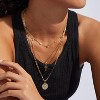 "14K Gold Plated Initial Necklace for Women, Round Letter Pendant A-Z Monogram with Figaro Chain, Alphabet Jewelry" - 3 of 4