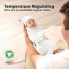 3-Pack Organic Baby Swaddle Sleep Sacks with Knot Hats, Newborn Baby Swaddles Wrap 0-3 Months, Ergonomic Wearable Blanket - 4 of 4