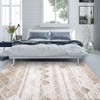 Area Rug Washable Non Slip Backing Boho Trellis Rug Low Pile Distressed Floor Carpet Retro Accent Rug for Living Room Bedroom - 4 of 4