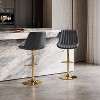 Set of 2 Arwen Adjustable Swivel Barstools with Gold Base - CorLiving - 2 of 4