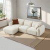 MYINDA 102'' Modular Sectional Couch, Lambswool 4 Seater Upholstered Sofa - Removable Ottoman for Small Spaces, Living Room Bedroom Office - 3 of 4