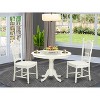 Round Kitchen Dining Table Set - 5 Piece Dinette Table & Chairs - Antique Style Furniture - 2 of 4