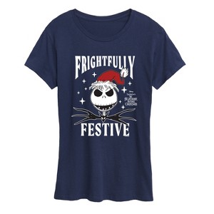 Women's - Disney - Frightfully Festive Short Sleeve Graphic T-Shirt - 1 of 4