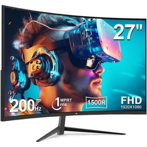 Z-EDGE 27" 200Hz 1 ms Curved Gaming Monitor, Full HD(1920x1080) HDMI 2.1, DisplayPort 1.4, FreeSync, Support VESA Mount - 1 of 4