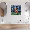 Golden Retriever Night (Dark Coat) by Aja Trier Unframed Wall Canvas - iCanvas - 2 of 3