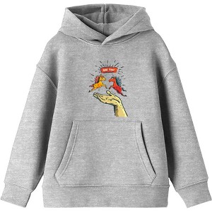 Hold Your Horses Humor Youth Long Sleeve Hoodie - 1 of 2
