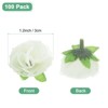 Unique Bargains Silk Plastic Small Faux Rose Artificial Flower Heads 1.2 inch - 3 of 4